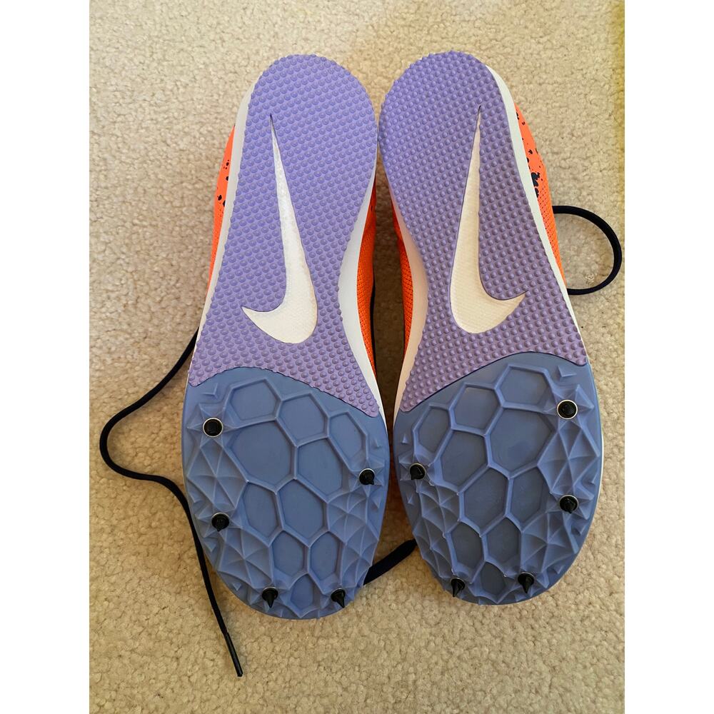 NWOT Nike Women's, Zoom Rival D 10 907566-800 Size 8.5, Track Shoes, Orange - Picture 4 of 5